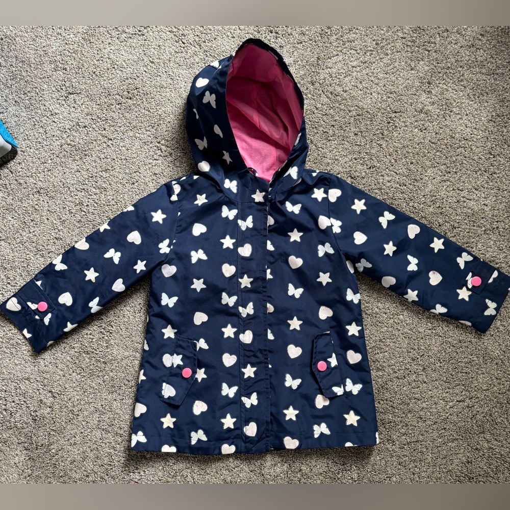 Carter’s Toddler Heart Color-Changing Rain Jacket - 4T